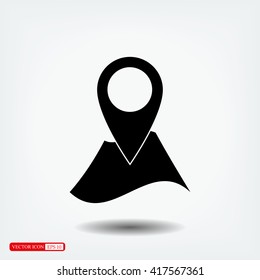 Pin on the map icon
