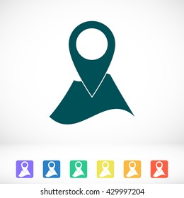 Pin on the map icon