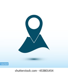 Pin on the map icon