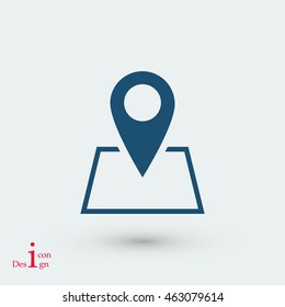 Pin on the map icon