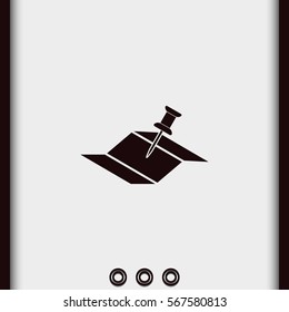 Pin on the map icon.