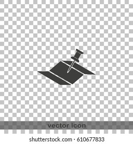 Pin on the map icon.