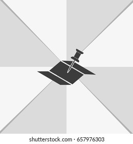 Pin on the map icon.