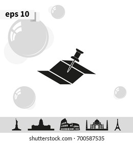 Pin on the map icon.