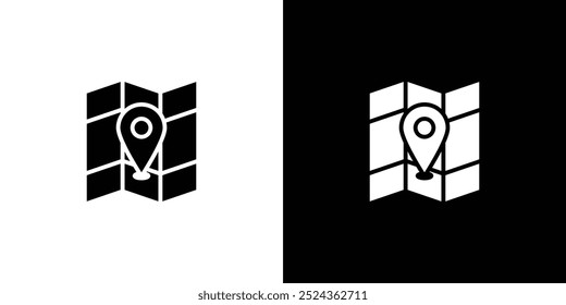Pin on a map icon Art design illustration