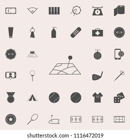 pin on the map icon. Detailed set of  Minimalistic  icons. Premium quality graphic design sign. One of the collection icons for websites, web design, mobile app on colored background