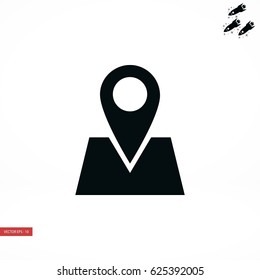 Pin on the map icon, flat design best vector icon