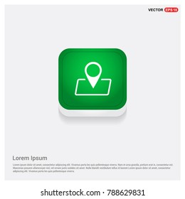 Pin on map icon Green Web Button