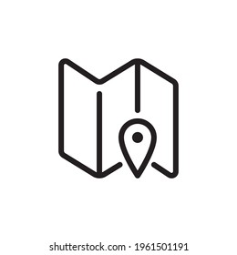 Pin on map icon. Maps and pins vector icon.location pin icon. Navigation and route concept illustration. Vector icon for contact web page. outline map symbols. Vector location sign