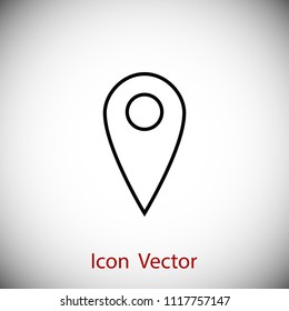 Pin on the map icon, Vector EPS 10 illustration style