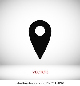 Pin on the map icon, Vector EPS 10 illustration style