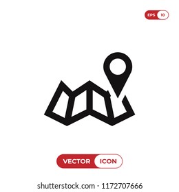 Pin on map icon vector illustration