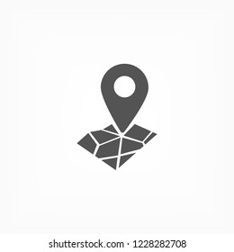 Pin on the map icon. Vector  Eps 10 
