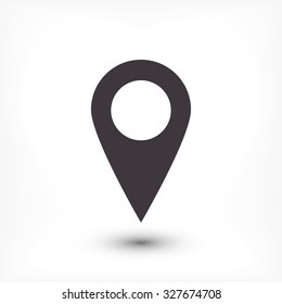 Pin on the map icon. Vector