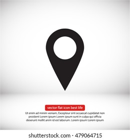 Pin on the map icon. Vector