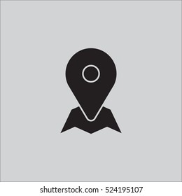 pin on the map icon vector