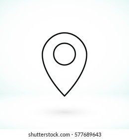 Pin on the map icon, Vector EPS 10 illustration style
