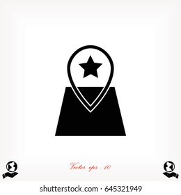 Pin on the map icon, Vector EPS 10 illustration style