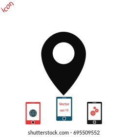 Pin on the map icon, Vector EPS 10 illustration style