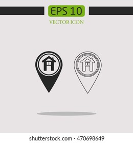 Pin on the map Icon.address Icon.navigator
