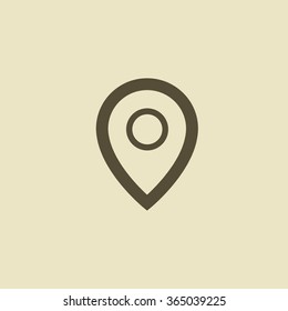 Pin on the map. location line vector icon for websites and mobile minimalistic flat design.