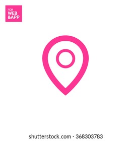 Pin on the map. location line vector icon for websites and mobile minimalistic flat design.