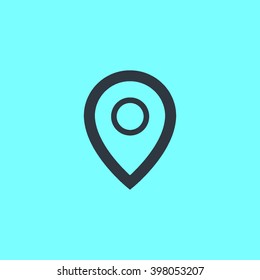 Pin on the map. location line vector icon for websites and mobile minimalistic flat design.