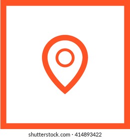 Pin on the map. location line vector icon for websites and mobile minimalistic flat design.