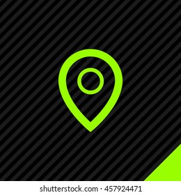 Pin on the map. location line vector icon for websites and mobile minimalistic flat design.