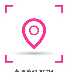 Pin on the map. location line vector icon for websites and mobile minimalistic flat design.
