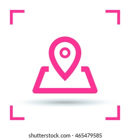 Pin on the map. location line vector icon for websites and mobile minimalistic flat design.