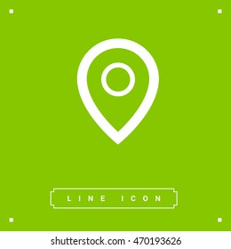 Pin on the map. location line vector icon for websites and mobile minimalistic flat design.