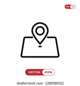 Pin on map vector icon