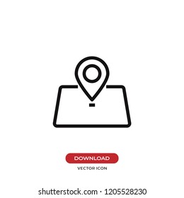 Pin on map vector icon