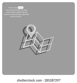 Pin on the map. Vector icon