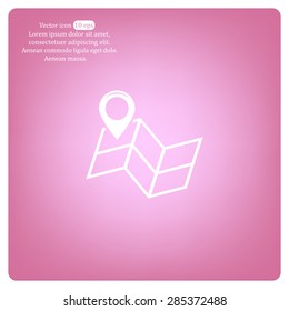 Pin on the map. Vector icon