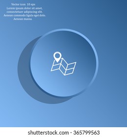 Pin on the map. Vector icon