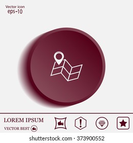 Pin on the map. Vector icon