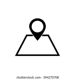 Pin on the map. Vector icon