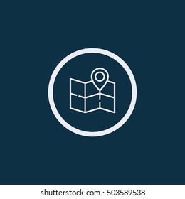 Pin on the map. Vector icon