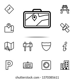 pin on navigator screen icon. Navigation icons universal set for web and mobile on white background