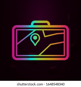 en el icono de estilo nolan de la pantalla del navegador. Línea delgada simple, contorno vectorial de iconos de navegación para ui y ux, sitio web o aplicación móvil