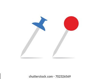 Pin on white background