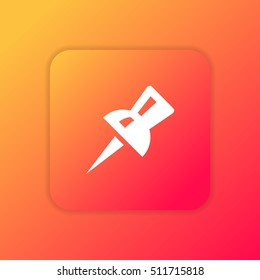 Pin orange bright app ui/ux Icon / Logo design