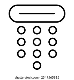 Pin Pad Icon with Numeric Keypad Representing ATM PIN Entry