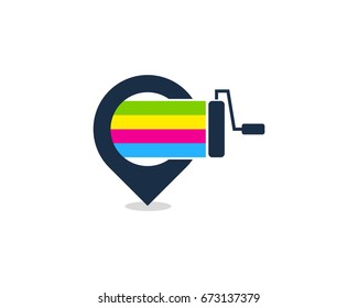 Pin Paint Icon Logo Design Element