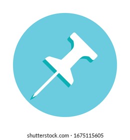 Pin paper badge icon. Simple glyph, flat vector of web icons for ui and ux, website or mobile application
