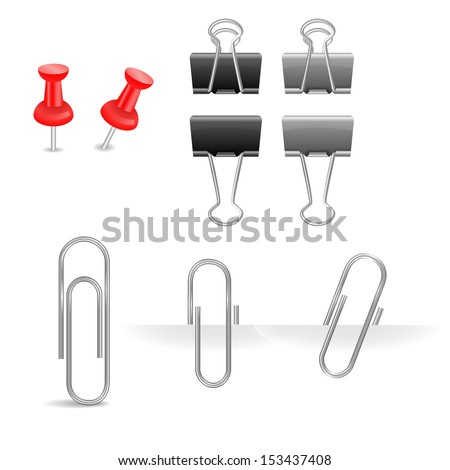 Pin and paper clip set