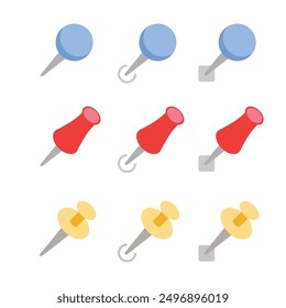 Pin Paper Clip Vector Illustration
