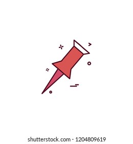 pin paper icon vector design